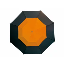 "Monsun" parasol typu golf z systemem wentylacyjnym, czarny, pomarańczowy