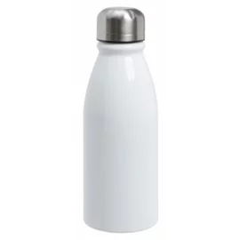 Aluminiowa butelka FANCY, biały, srebrny