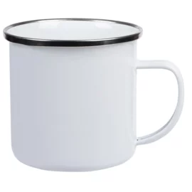 Emaliowany kubek VINTAGE CUP, biały