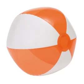 Piłka plażowa OCEAN, biała/transparentna/pomarańczowa