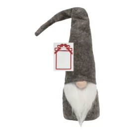 Filcowy świąteczny skrzat ze spiczastą czapką HANS, szary