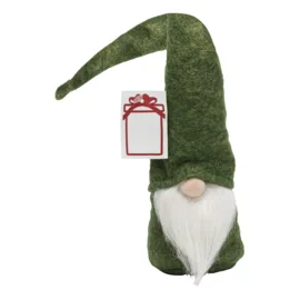 Filcowy świąteczny skrzat ze spiczastą czapką HANS, zielony