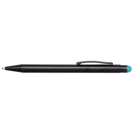 Długopis aluminiowy BLACK BEAUTY, jasnoniebieski/czarny
