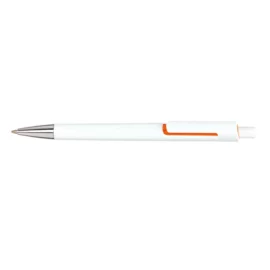 Długopis Miami, biały/pomarańczowy