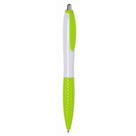 Długopis JUMP, biały, zielone jabłko