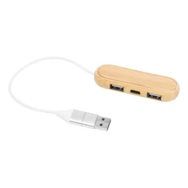 USB hub MULTIPLIER, brązowy