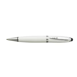 Długopis ze stali nierdzewnej TOUCH DOWN, srebrno-biały