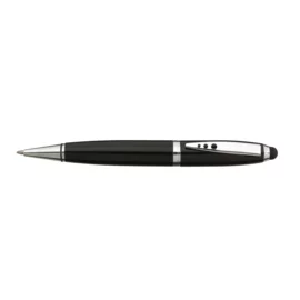 Długopis ze stali nierdzewnej TOUCH DOWN, srebrno-czarny