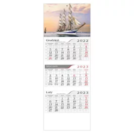 kalendarz trójdzielny ŻAGLOWIEC