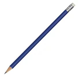 Ołówek drewniany z gumką, granatowy 