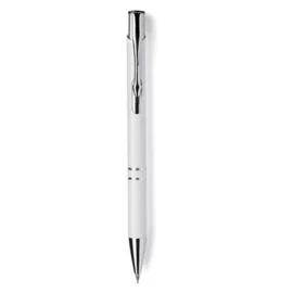 Długopis z klipem w kształcie strzały, biały