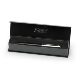 Elegancki długopis przekręcany w ozdobnym pudełku, czarny