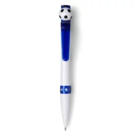 Długopis piłka nożna z półprzezroczystymi kolorowymi elementami, granatowy