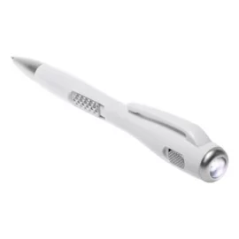 Długopis z lampką LED, biały