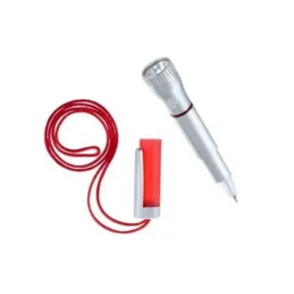 Długopis z latarką 2 LED, czerwony