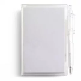 Notes / notatnik z długopisem, puste kartki, biały