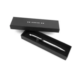Luksusowy długopis z gumową końcówką do obsługi ekranów dotykowych, czarny