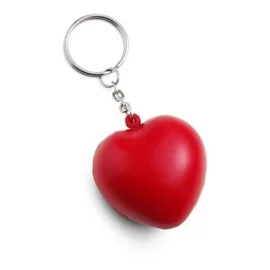 Brelok do kluczy, zabawka antystresowa serce, czerwony