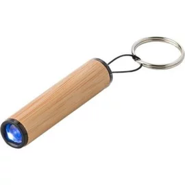 Bambusowa mini latarka, brelok do kluczy