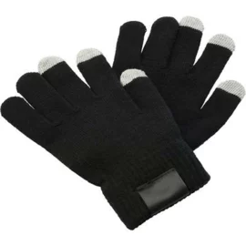 Rękawiczki ze specjalnymi końcówkami, czarny