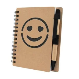 Notatnik ok. A6 "uśmiechnięta buzia" z długopisem