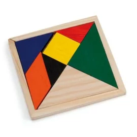 Chińskie puzzle tangram, wielokolorowy