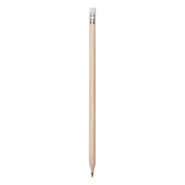 Drewniany ołówek z gumką, naostrzony, wielokolorowy