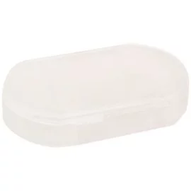 Półprzezroczysty pojemnik na tabletki z 3 przegrodami, biały