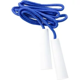 Skakanka z białymi uchwytami i liną o długości ok. 2 m, niebieski